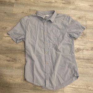 Grey cotton poplin short sleeve shirt